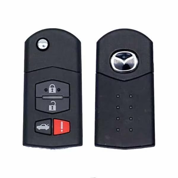 OEM: REF: 2006-2008 Mazda 6 / 4-Button Flip Key / PN: GP7A-67-5RYB / KPU41788, Oem, Mfr#: RFK-MAZ023